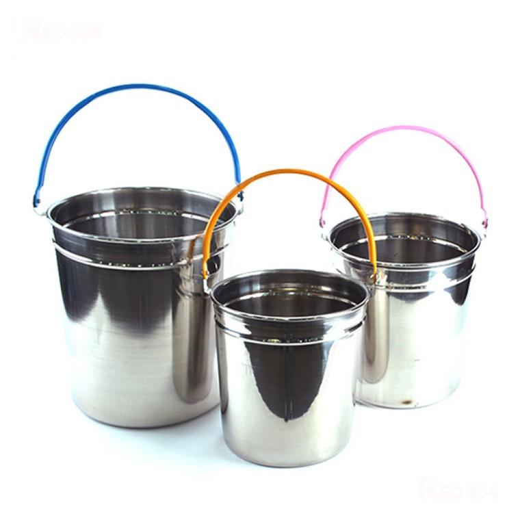 스텐 27종 캠핑 얼음통 물양동이 들통 얼음맥주통 지름 18.5cm 21cm 23.5cm