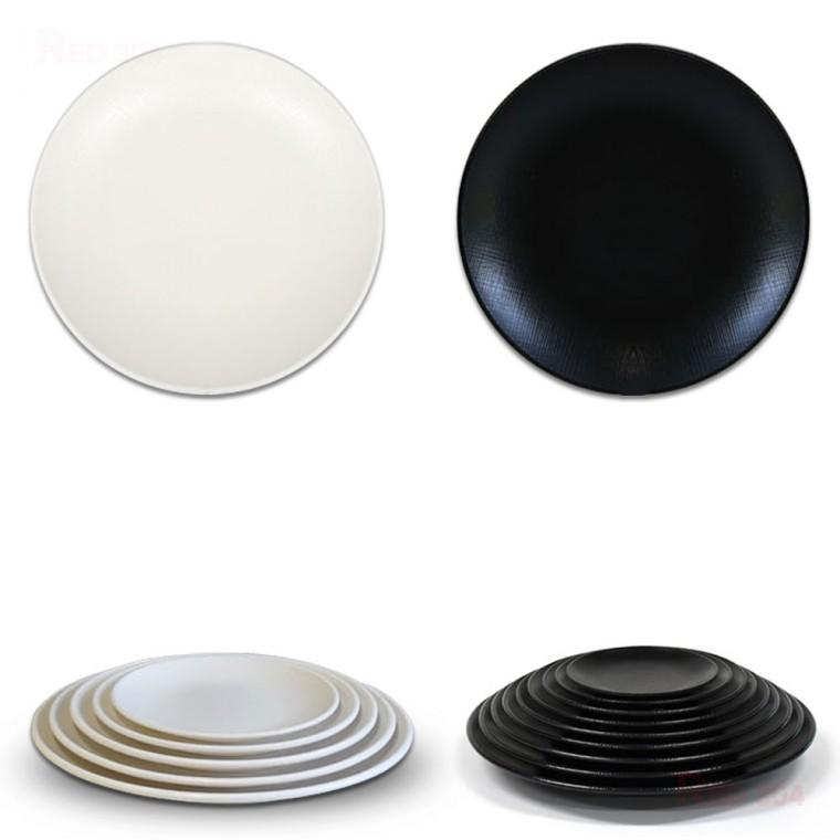 원형 멜라민 한정식 찬기 앞접시 개인접시 반찬접시 디저트 후식 접시 지름 15.2cm 17.8cm 20.5cm