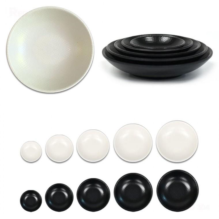 멜라민 한정식 찬기 앞접시 반찬그릇 단무지 소금장 양념 종지 그릇 지름 7.5cm 9.8cm 12cm 13.9cm