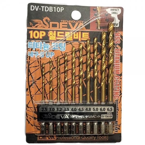 티타늄코팅 내구성 UP 구리 동 목재 철드릴비트 10P