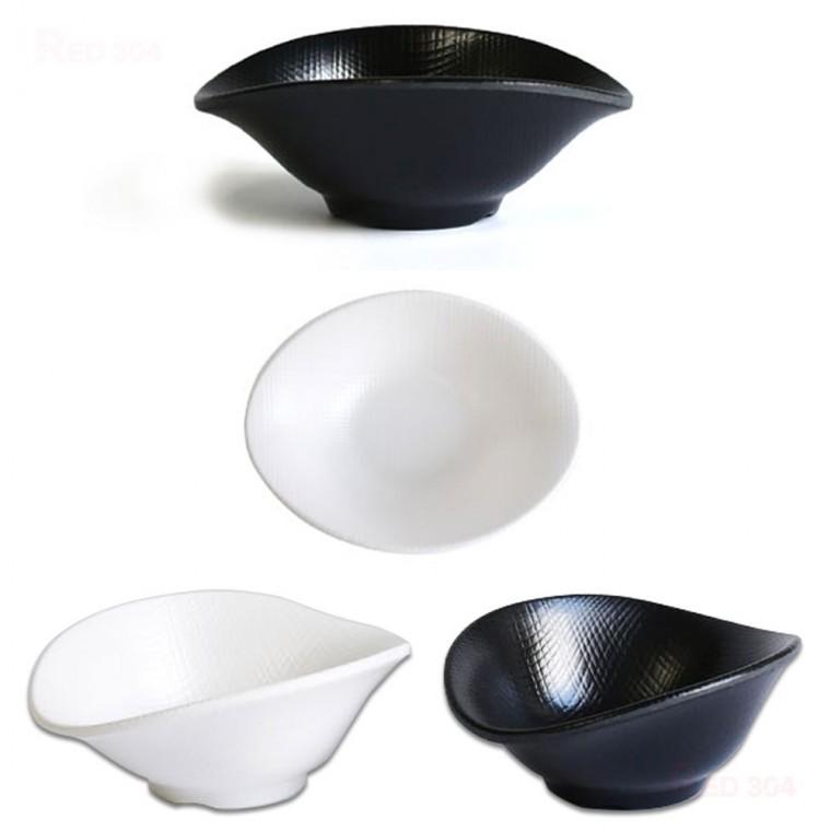 멜라민 타원 소스볼 양념볼 돈까스 샐러드 디핑 소스 그릇 양념종지 소스종지 길이 12.4cm