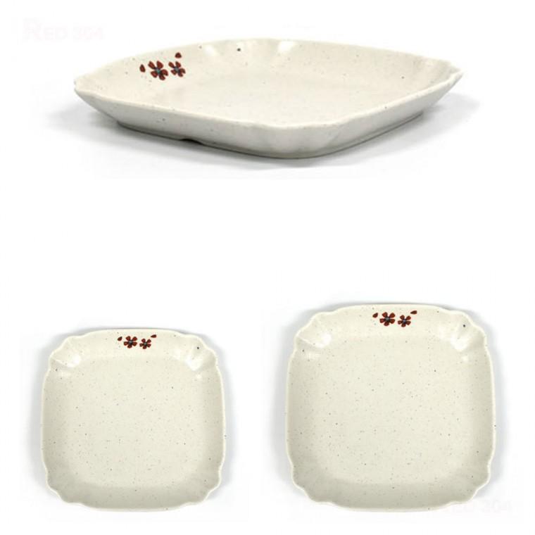 멜라민 한정식 찜 무침 볶음 생선 반찬 접시 일식 스끼다시 디저트 샐러드 접시 길이 25.4cm 29.6cm