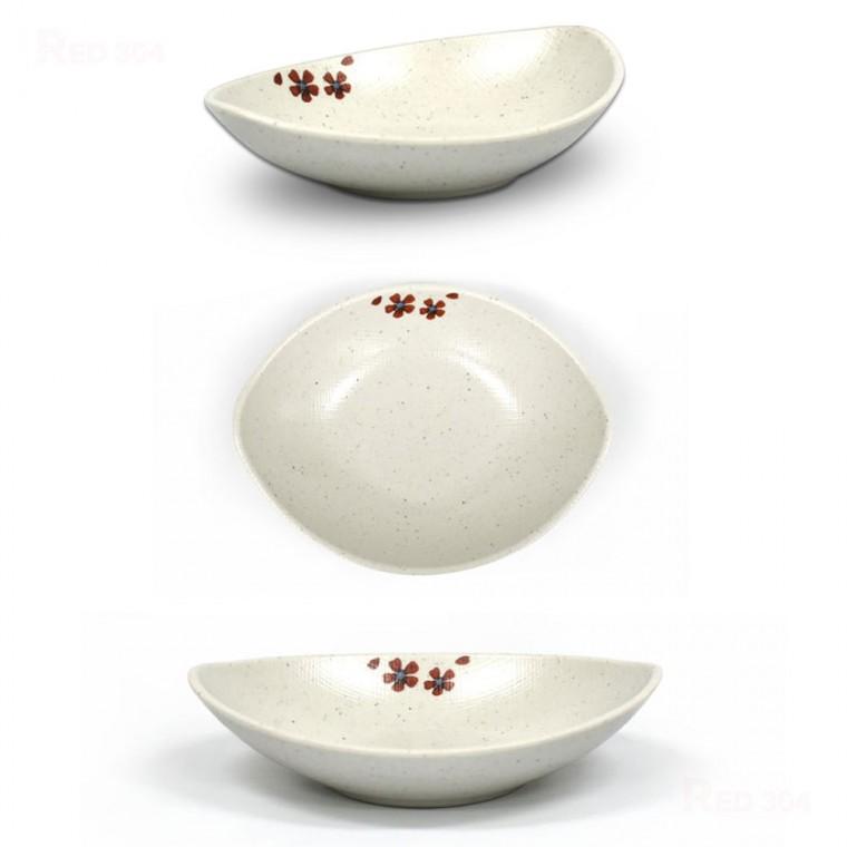 멜라민 한식 샐러드볼 김치볼 김치접시 김치그릇 반찬그릇 떡볶이 튀김 분식 접시 길이 22.4cm