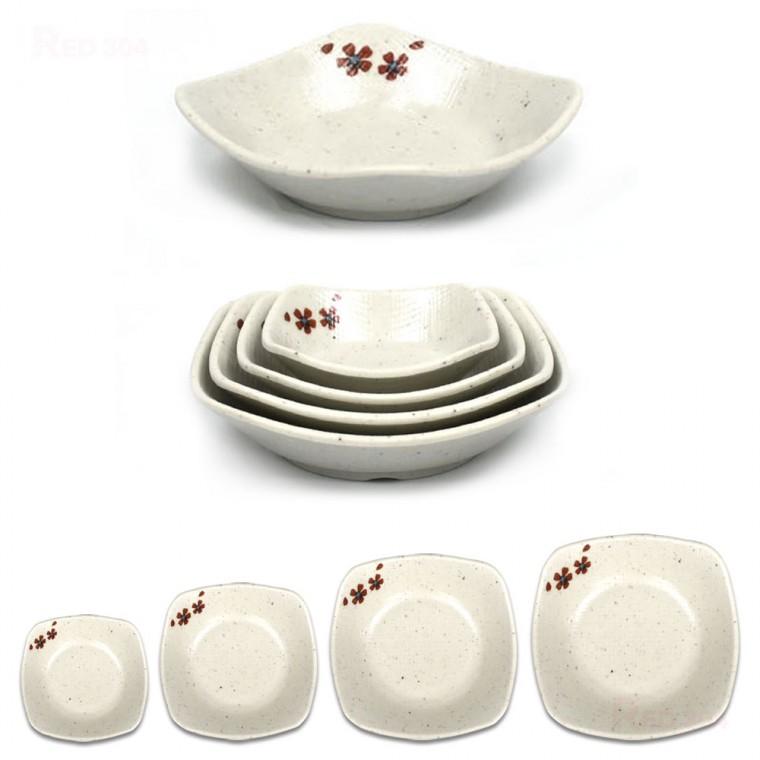 멜라민 한정식 앞접시 개인접시 반찬그릇 양념 소스 종지 길이 9.5cm 11.6cm 13.8cm 15.2cm