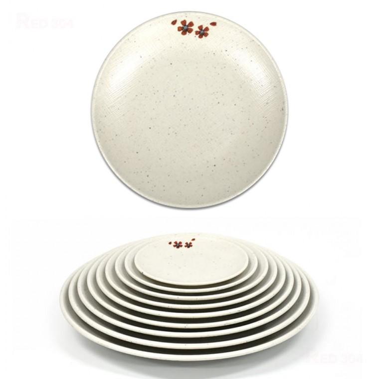 원형 멜라민 뷔페 음식 접시 개인접시 한정식 앞접시 반찬그릇 반찬접시 지름 15.2cm 17.8cm 20.5cm