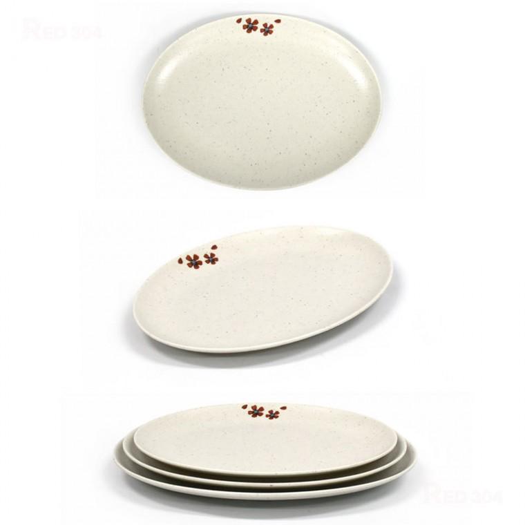 타원 멜라민 중식 탕수육 볶음밥 요리 접시 뷔페접시 돈까스접시 길이 30.4cm 32.8cm 35cm