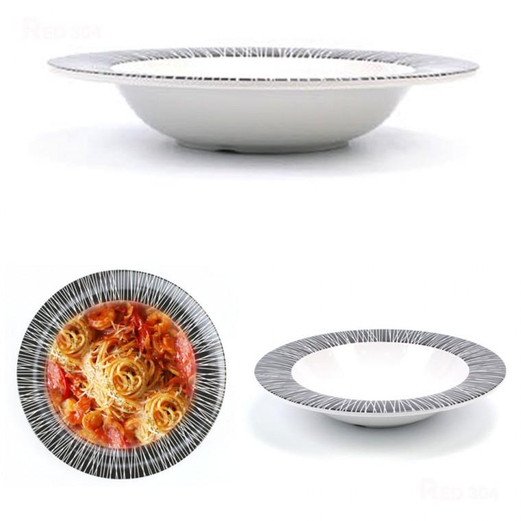 멜라민 파스타 스파게티 면기 면그릇 샐러드 디저트 후식 접시 지름 21.2cm 7호
