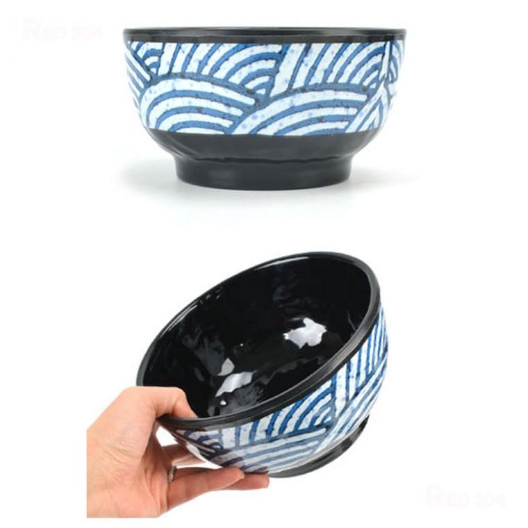 멜라민 일식 돈부리 덮밥 그릇 라면 우동 짬뽕 모밀 소바 면기 면그릇 지름 17.5cm 8호