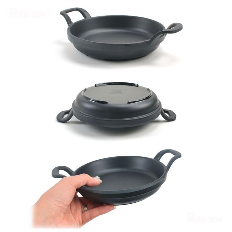 블랙 멜라민 손잡이 앞접시 찬기 반찬그릇 반찬접시 샐러드 디저트 후식 그릇 지름 15.2cm 16호