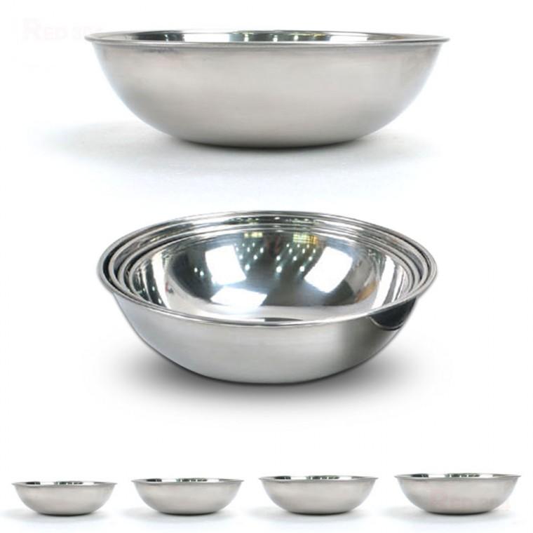 포장마차 식당 업소용 스텐 대접 양푼이 양푼그릇 잔치국수 라면 비빔밥 그릇 지름 18cm 19cm 20cm 21cm