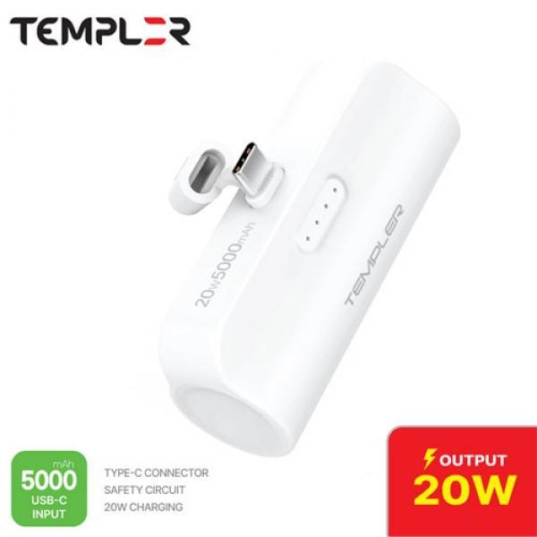 [템플러] PD 20W C타입 미니 도킹형 거치 보조배터리 MP-B20W-D5K - 5000mAh