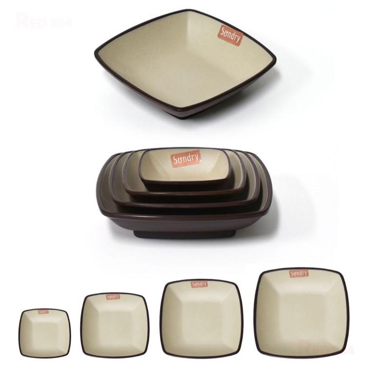 멜라민 한정식 사각 찬기 앞접시 밑반찬 반찬그릇 일식 스끼다시 그릇 8.3cm 11cm 13.5cm 16cm