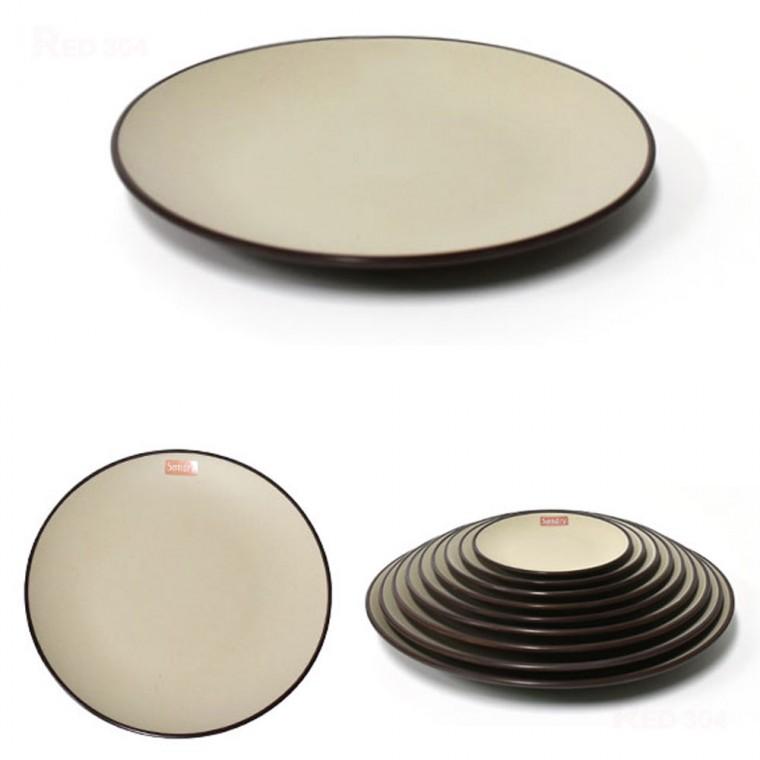 원형 멜라민 한정식 찬기 반찬접시 뷔페 과일 케익 파티 접시 지름 25.3cm 27.7cm 30.3cm 33cm 35.4cm