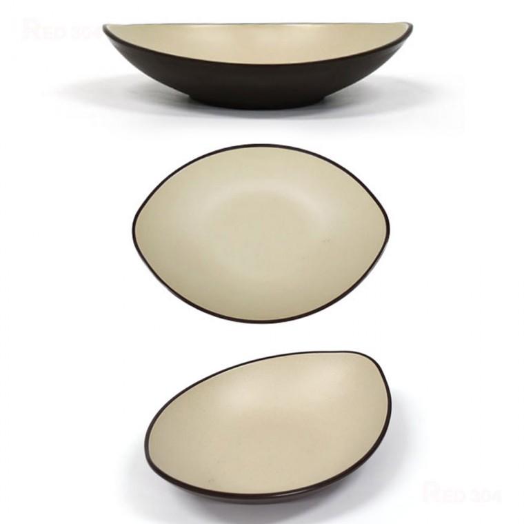 타원 멜라민 한정식 찬기 반찬그릇 반찬접시 카레그릇 후식 샐러드볼 길이 22.3cm 8호