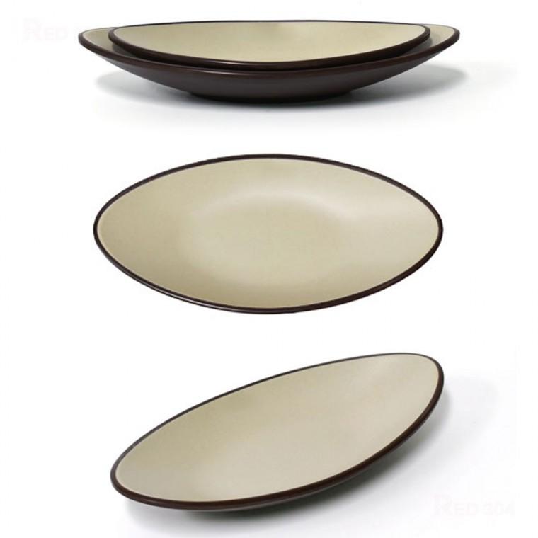 타원 멜라민 한정식 찬기 김치 반찬 그릇 후식 샐러드 접시 분식 떡볶이 접시 길이 22.5cm 26.9cm