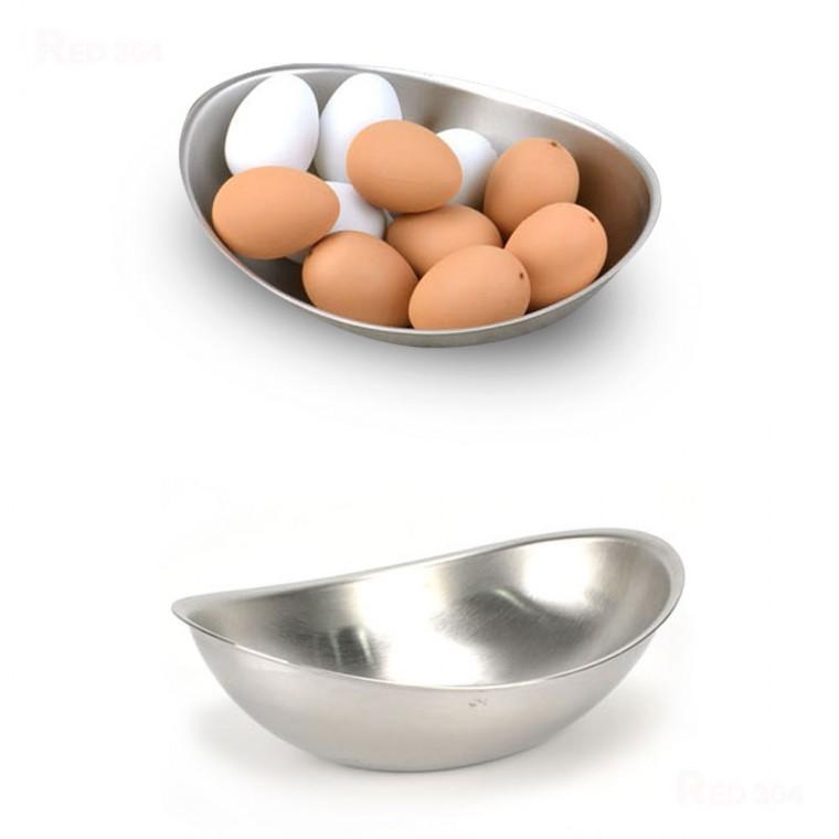 타원 스텐 튀김소스 카레 소스그릇 양념그릇 디저트 샐러드 그릇 길이 18cm 22cm 26cm