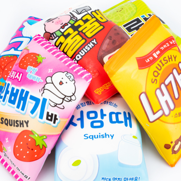 패러디 아이스크림 스퀴시 6개 세트 장난감 말랑이 주물럭 웃긴선물