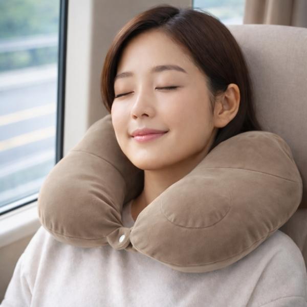 넥플로우 펌핑 에어 목베개 브라운