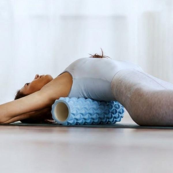 굿라인 돌기 마사지 폼롤러 45cm 스카이