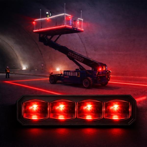 LED 안전라인램프 CC025 RED   화물차 지게차 와이드빔 써치라이트