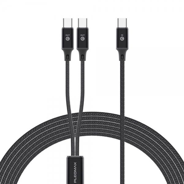 PLEOMAX C타입충전케이블 고속 충전 데이터 케이블 30W (PM-C TO 2 One CABLE)