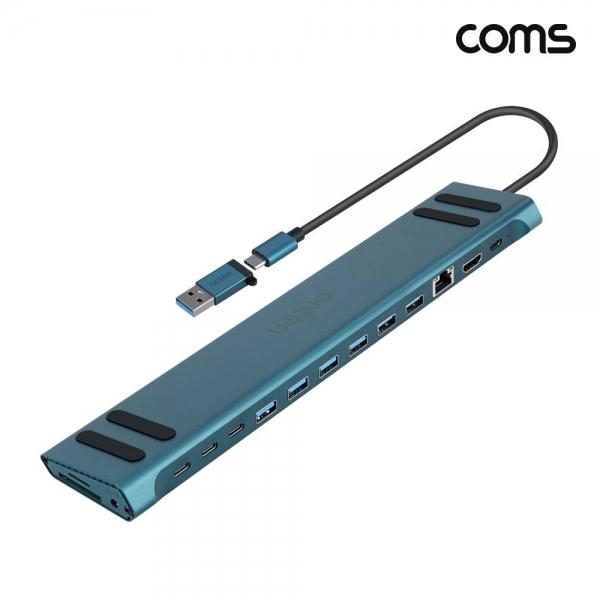 17 in 1 USB A타입 C타입 멀티 도킹 스테이션 M.2 NVme SSD 컨버터 허브 4K UHD FA868