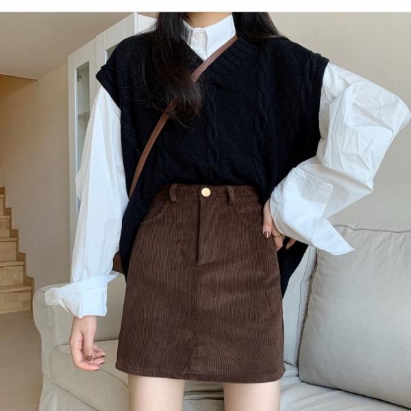 코듀로이 데일리 가을 미니스커트 SSH-139