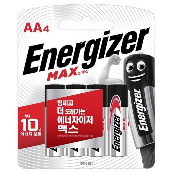 에너자이저 알카라인 맥스 건전지 AA 4입