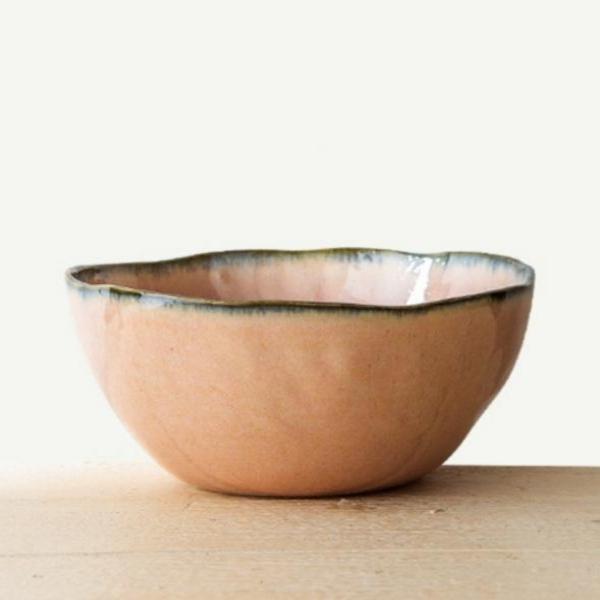 이천도자기 팔레트 핑크 우동기 17.5cm 면기 덮밥 그릇 플레이팅