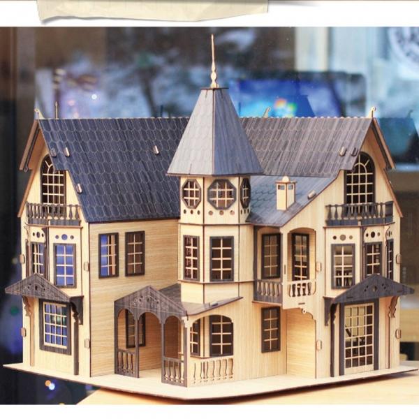 판타지맨션빅사이즈블랙 3D 나무모형 만들기 DIY조립