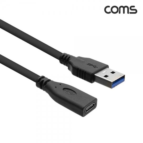 USB 3.1 Type C 변환젠더 케이블 20cm C타입 F to USB 3.0 A M Black TB856