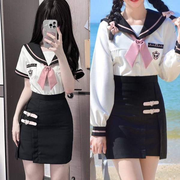러브시그널 벨트디테일 세라복 프레피룩 교복세트