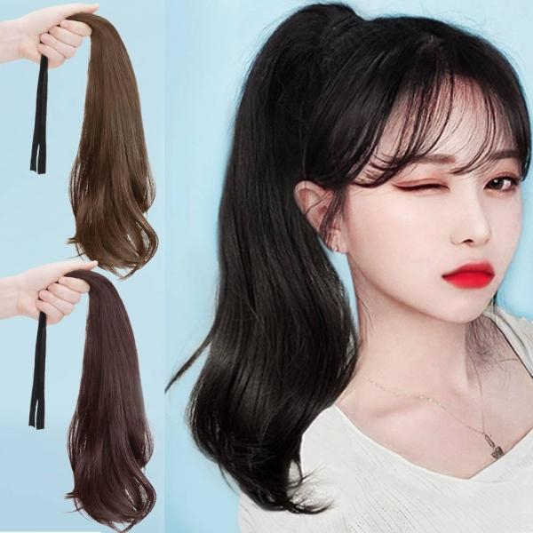 포니테일가발 30CM 부분가발 풍성한 머리숱 물결 웨이브
