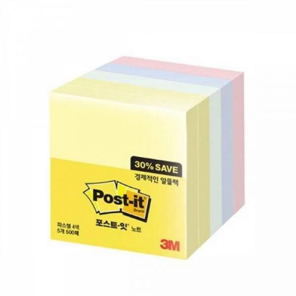 3M  노트 654 5A 알뜰팩 76X76mm 2개