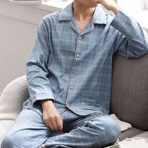 파자마 남성 순면 수면 라운지 잠옷 상하의