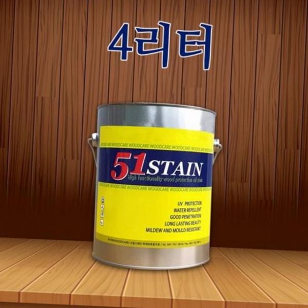 오일 방수 외부 스테인 데크 보호 4리터 목재