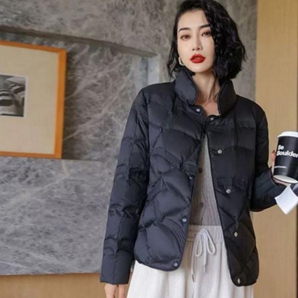 겨울 패딩 여성 오리털 경량 간절기 숏 덕다운