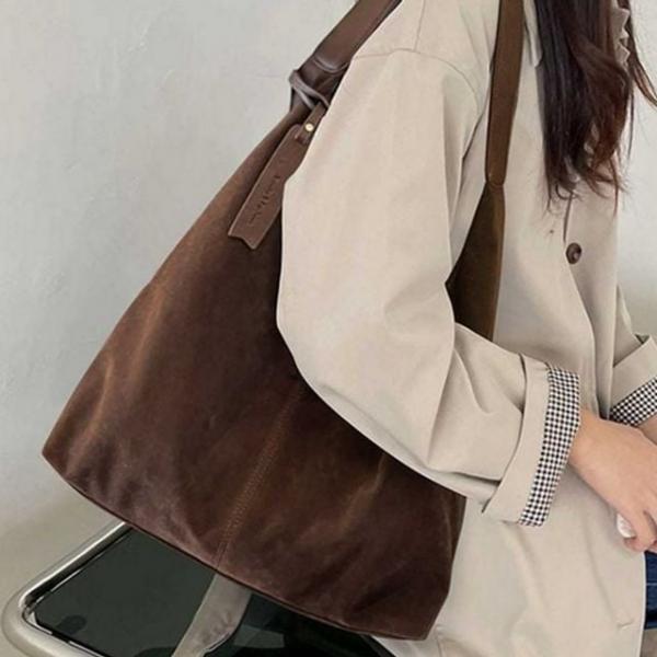 여성 숄더백 빅사이즈 호보백 스웨이드 출근 가방 데일리