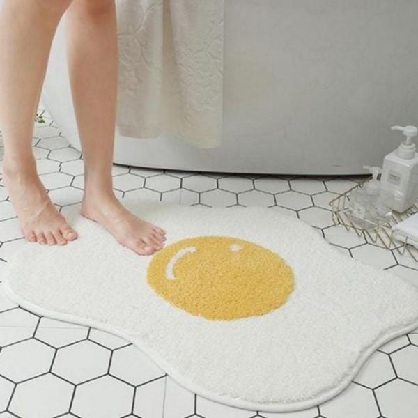 발 귀여운 디자인 현관 후라이 계란 매트