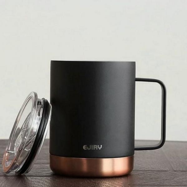 카페 머그컵 사무실 뚜껑 360ml 스텐 스테인레스 데일리