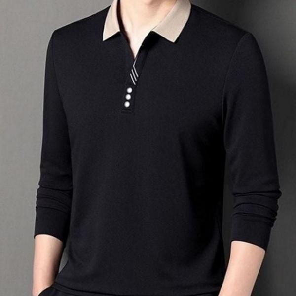 골프 봄가을 브이넥 티셔츠 라운딩 남성 데일리