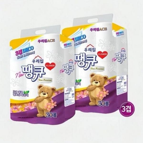 사무실 대용량 롤화장지 30롤 3겹 가정용 두루마리화장지