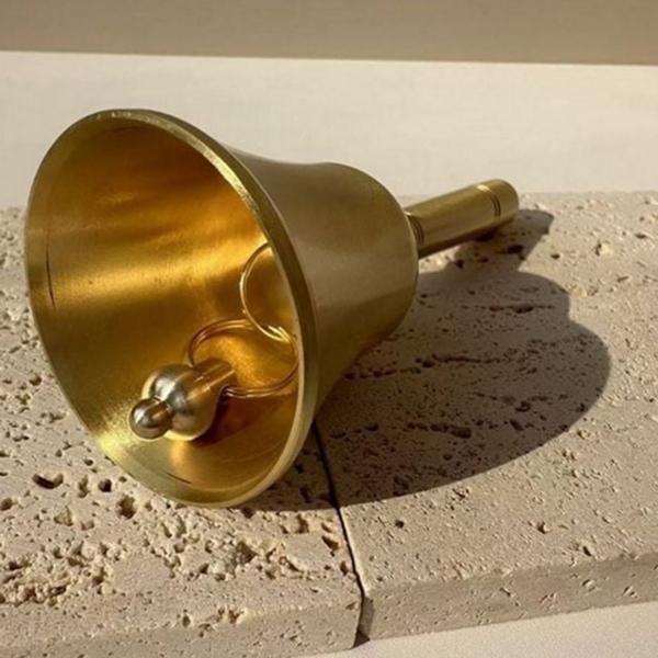 클래식 핸드 벨 수업 알림 전통식 황동 손잡이종