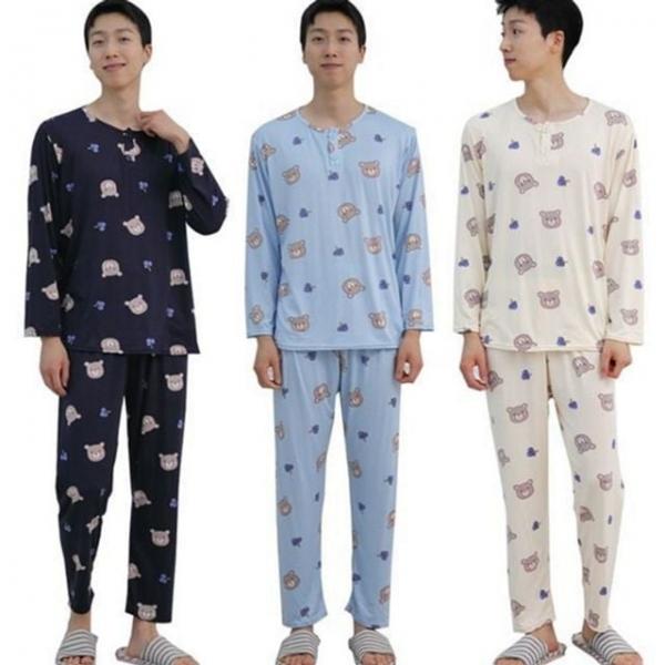 잠옷 남녀공용 가을 커플 빅사이즈 스판