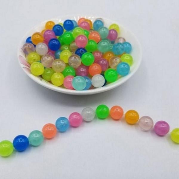 팔찌 비즈 공예 구슬 재료 diy 10mm 야광 플라스틱