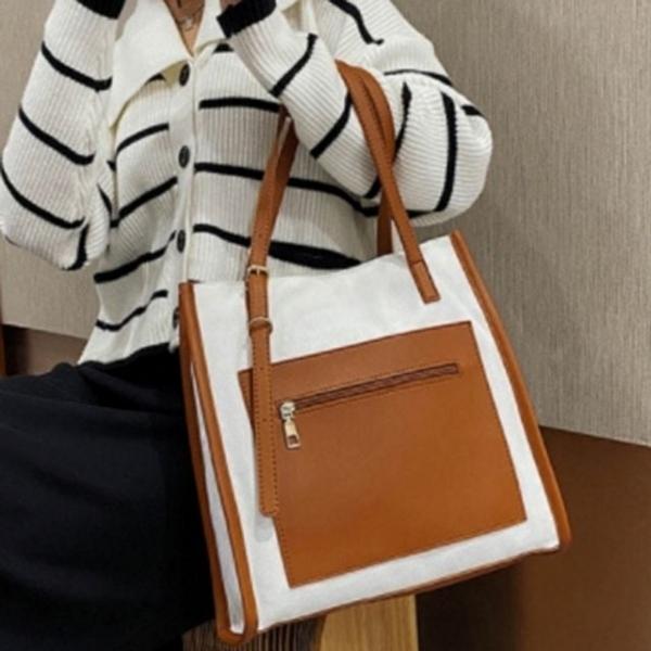 직장인 토트 끈 데일리 조절 백 캔버스 여성