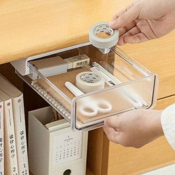 책상 서랍 부착식 서랍형 정리함 플라스틱 무타공 공간활용