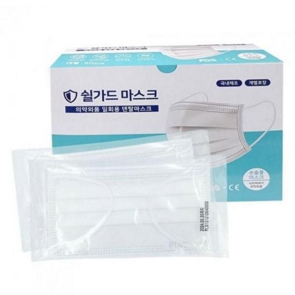 데일리 비말 국산 덴탈 일회용 마스크 개별포장