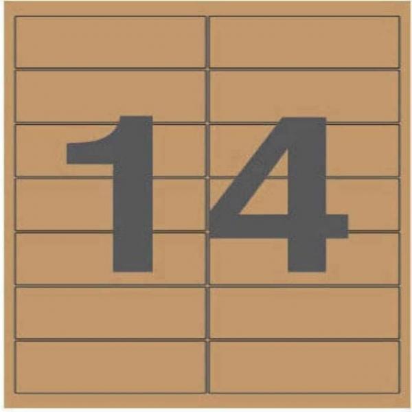 크라프트 라벨 14칸 (100매입) 박스라벨지 프린트라벨용지 A4라벨지