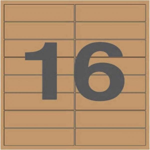 크라프트 라벨 16칸 (100매입) 크라프트용지 라벨스티커 라벨인쇄